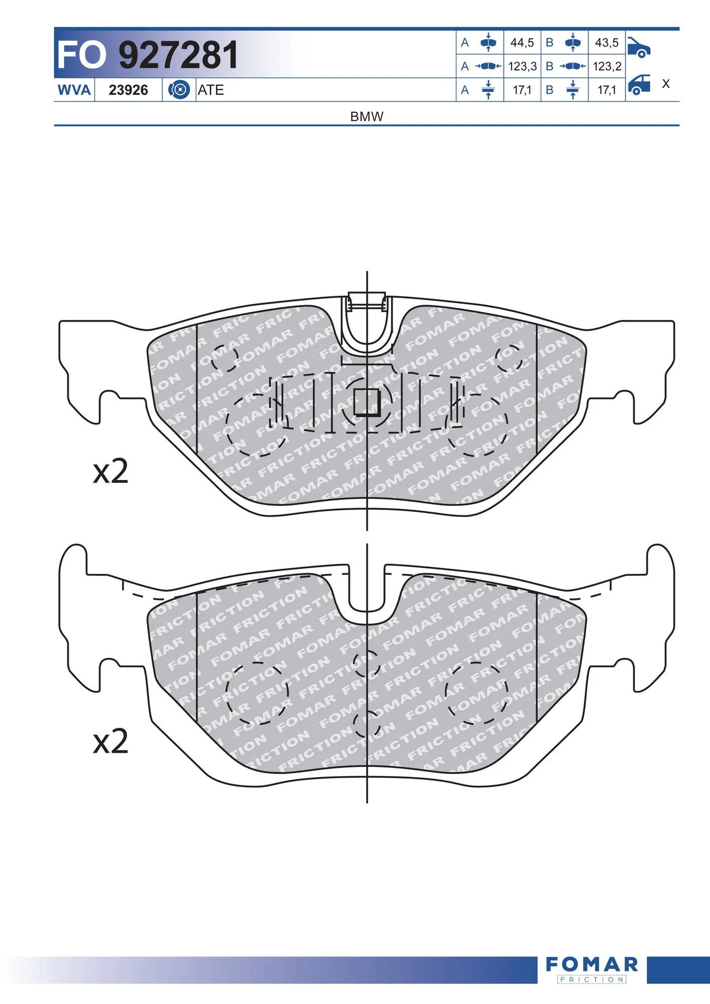 Brake Pad Set, disc brake